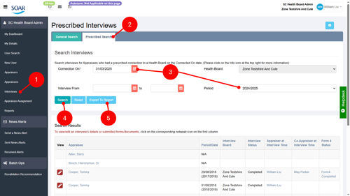 Prescribed Search function