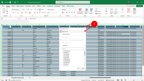 Prescribed search results
