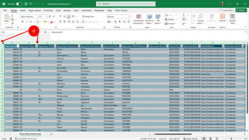 Prescribed search results