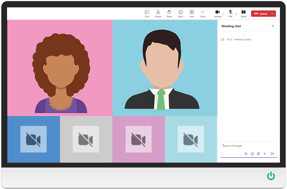 Image of two people appraising via Teams